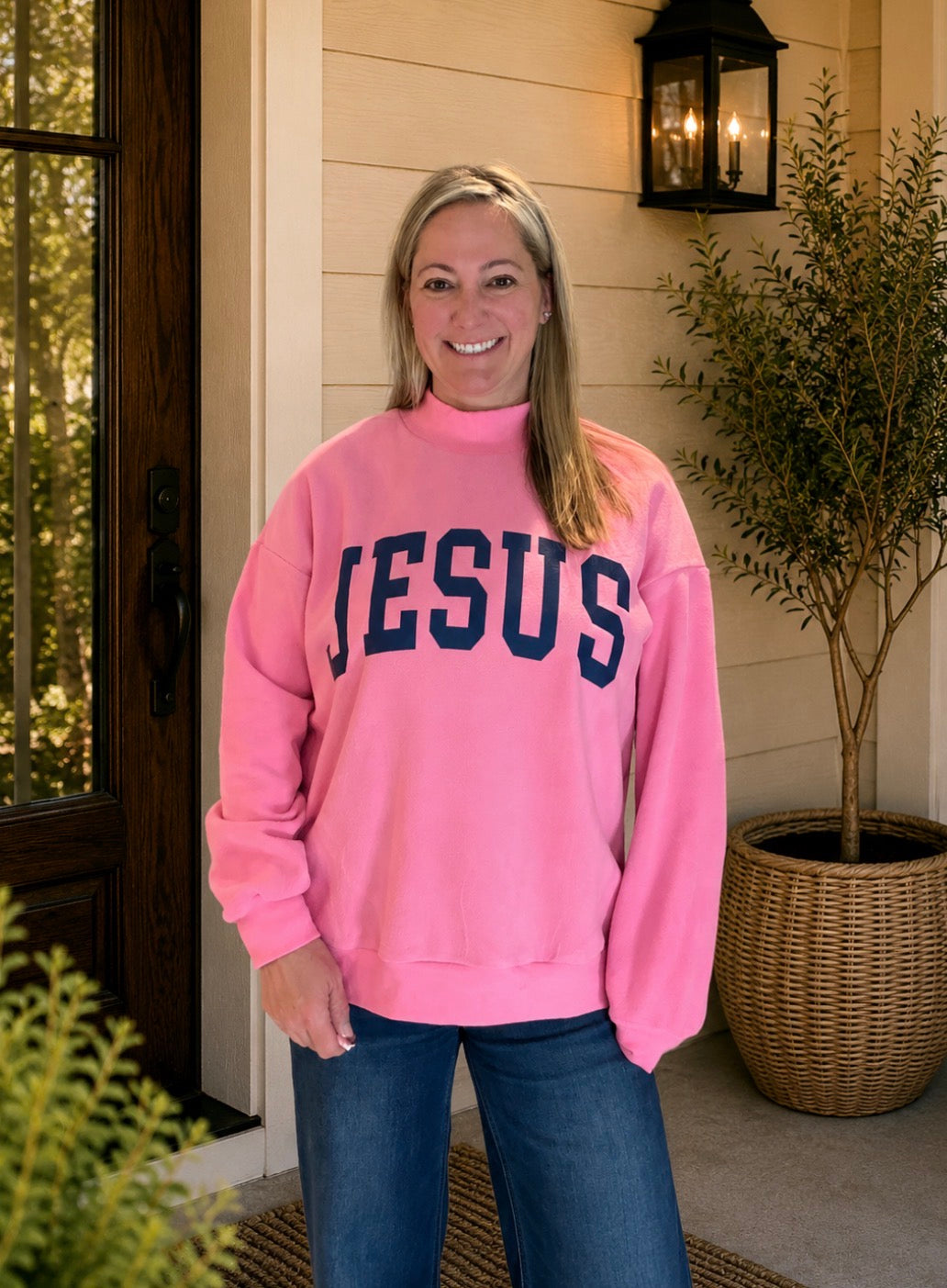 Mock Neck sweatshirt- God is Good