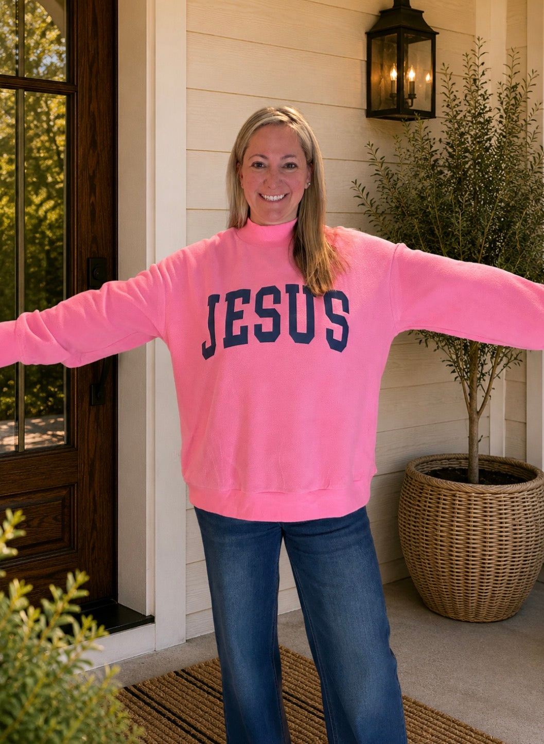 Mock Neck sweatshirt- God is Good