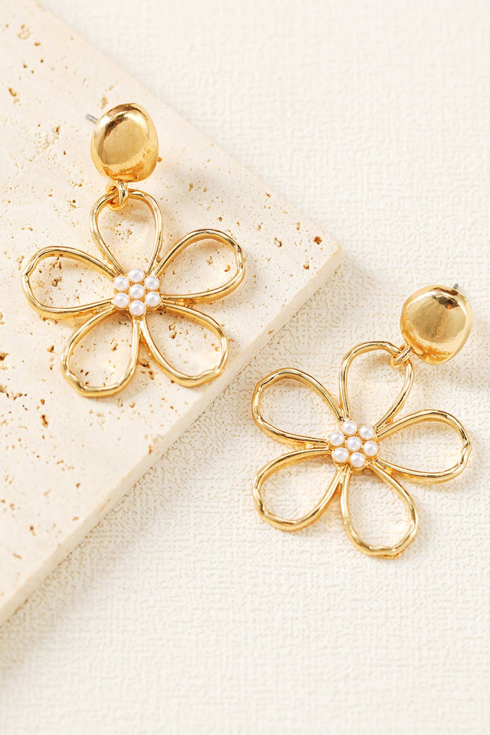 Gold Flower Earing