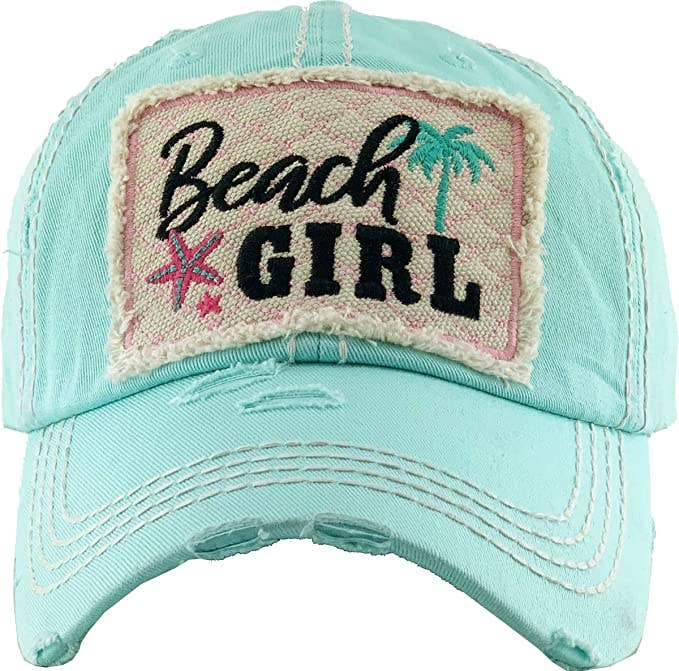 Vintage Patch Hat - Beach Girl (Mint)