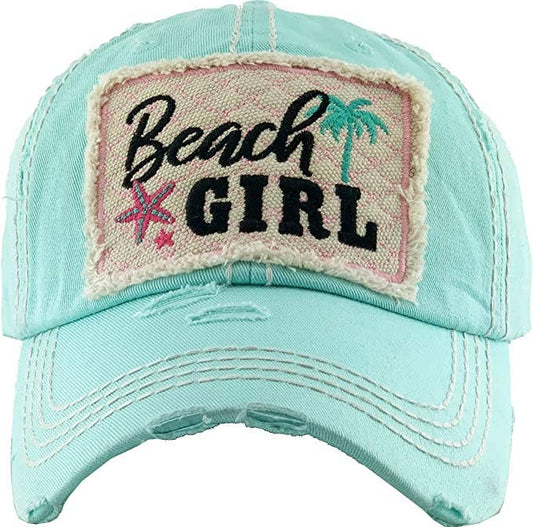 Vintage Patch Hat - Beach Girl (Mint)