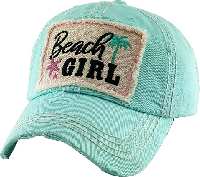 Vintage Patch Hat - Beach Girl (Mint)