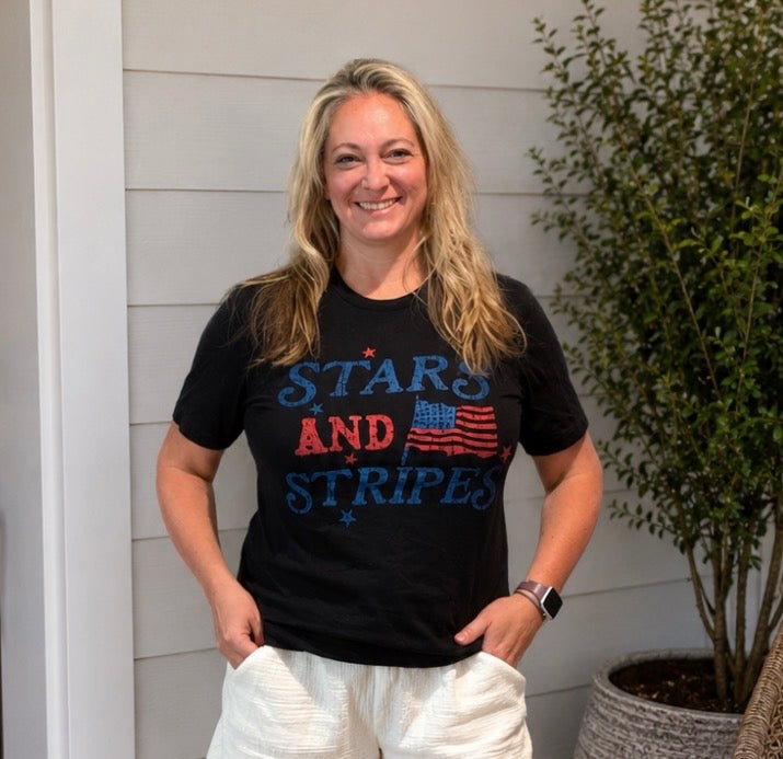 STARS AND STRIPES AMERICA FLAG GRAPHIC TSHIRTS