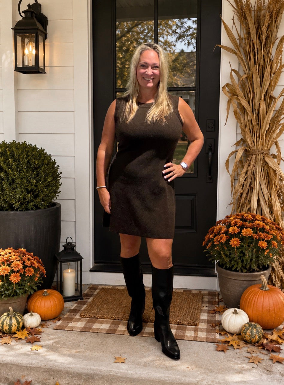 Sleeveless Sweater Dress