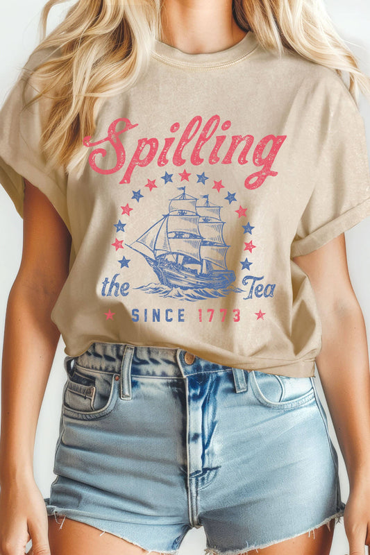 SPILLING THE TEA SHIP MINERAL GRAPHIC TSHIRTS