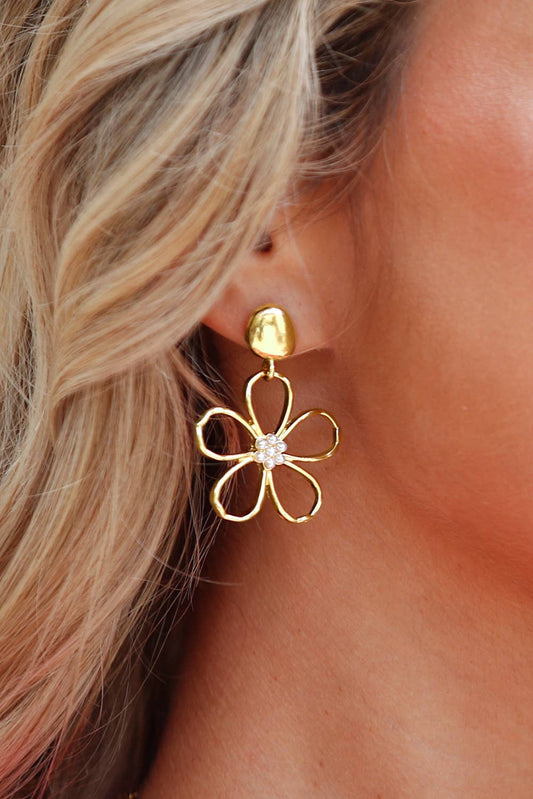 Gold Flower Earing