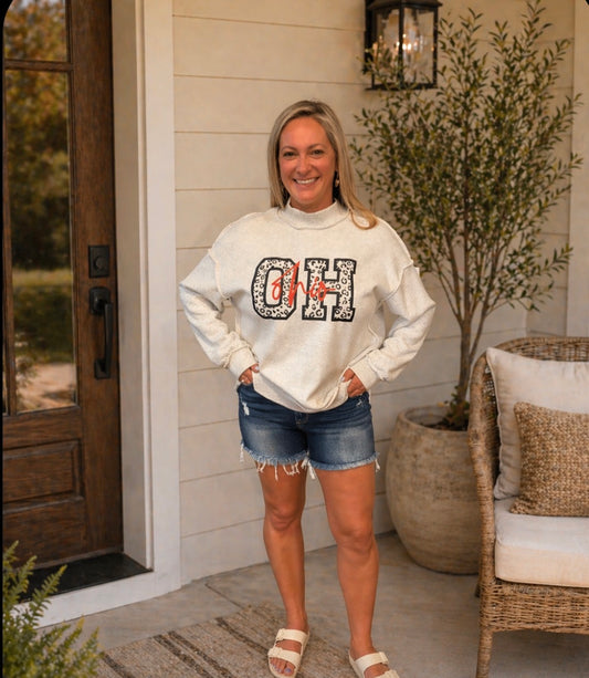 OHIO reversible mock neck sweatshirt